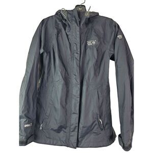 Mountain Hardwear Women's Black Hooded Rain Soft Shell Jacket Size S‎